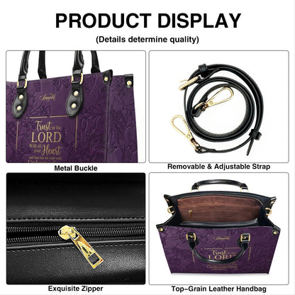 Personalized Bible Verse Leather Handbag - Custom Name Christian Tote Bag | CHRISTIANARTBAG 01080626
