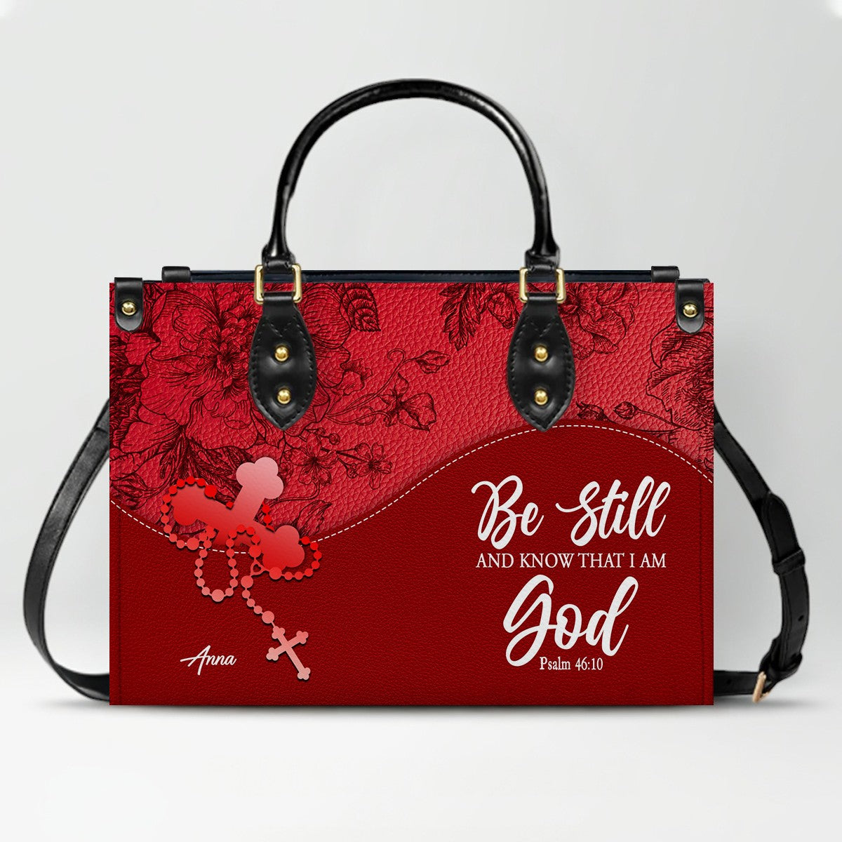 Personalized Leather Handbag with Bible Verse – Christian Gift by CHRISTIANARTBAG