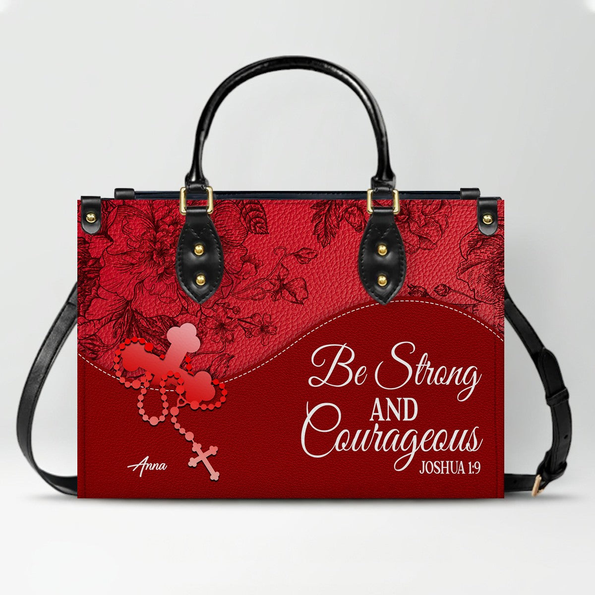 CHRISTIANARTBAG Personalized Leather Handbag - Custom Name & Bible Verse Christian Purse CAB01100126