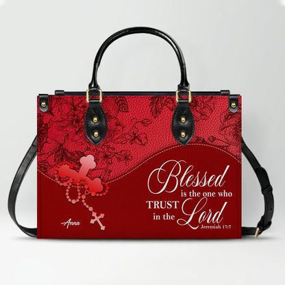 Personalized Leather Handbag with Bible Verse – Christian Gift by CHRISTIANARTBAG