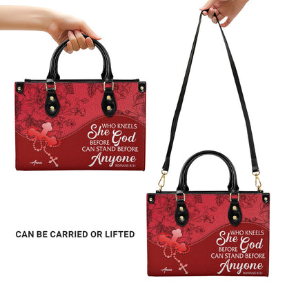 Personalized Leather Handbag with Bible Verse – Christian Gift by CHRISTIANARTBAG