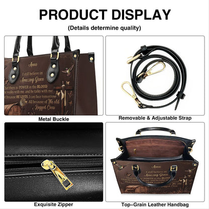 Personalized Leather Handbag for Women, Custom Christian Amazing Grace Purse with Name - CHRISTIANARTBAG CAB02100426