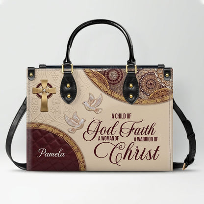 CHRISTIANARTBAG Personalized Leather Handbag and Long Wallet Set, Custom Name Scripture Bible Verse Tote Bag, Christian Gifts for Women CAB01051826