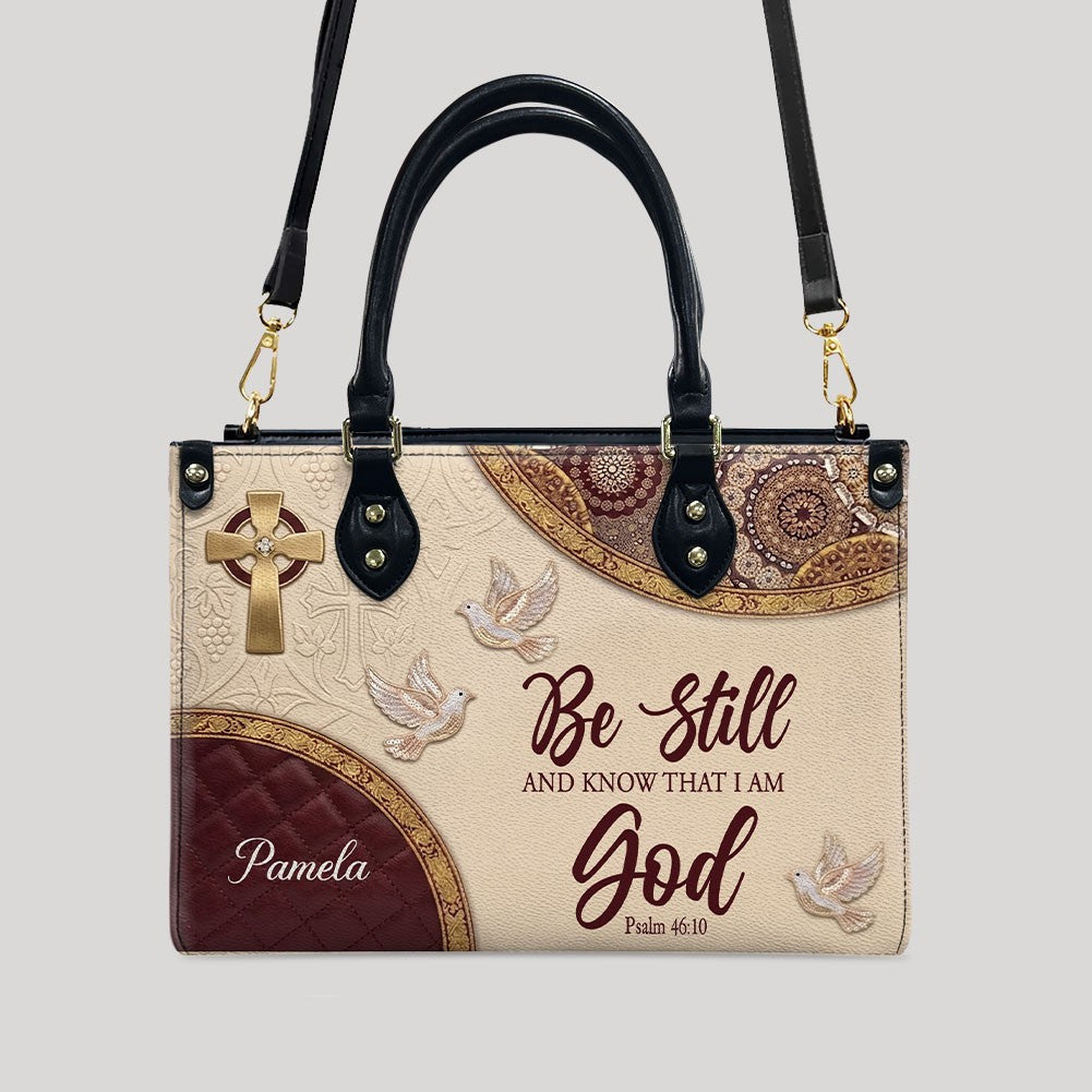 CHRISTIANARTBAG Personalized Leather Handbag and Long Wallet Set, Custom Name Scripture Bible Verse Tote Bag, Christian Gifts for Women CAB01051826