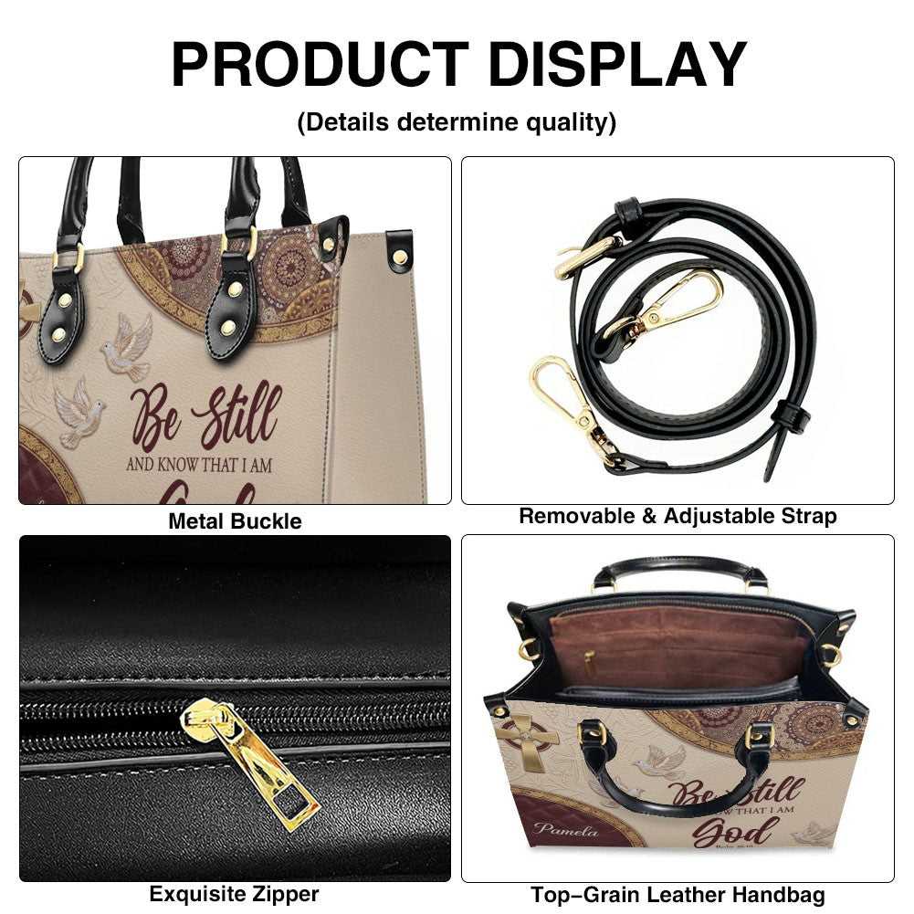 CHRISTIANARTBAG Personalized Leather Handbag and Long Wallet Set, Custom Name Scripture Bible Verse Tote Bag, Christian Gifts for Women CAB01051826