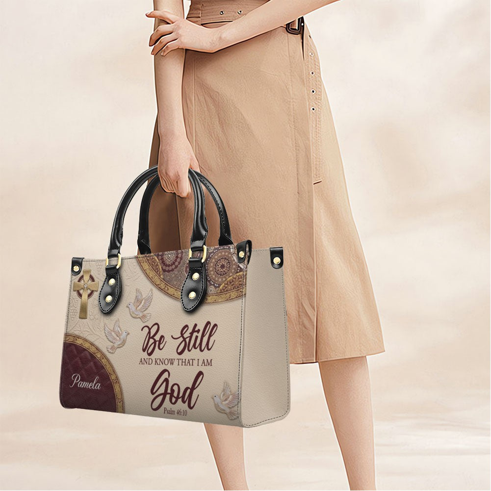 CHRISTIANARTBAG Personalized Leather Handbag and Long Wallet Set, Custom Name Scripture Bible Verse Tote Bag, Christian Gifts for Women CAB01051826