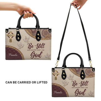 CHRISTIANARTBAG Personalized Leather Handbag and Long Wallet Set, Custom Name Scripture Bible Verse Tote Bag, Christian Gifts for Women CAB01051826