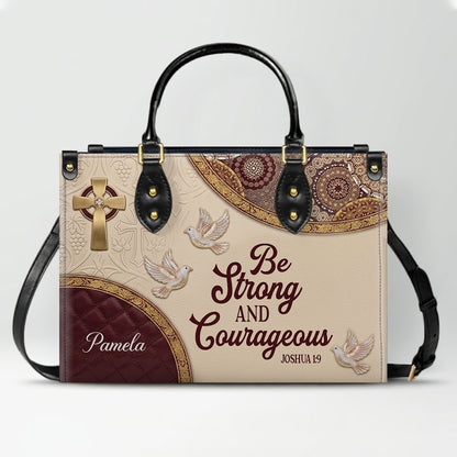 CHRISTIANARTBAG Personalized Leather Handbag and Long Wallet Set, Custom Name Scripture Bible Verse Tote Bag, Christian Gifts for Women CAB01051826