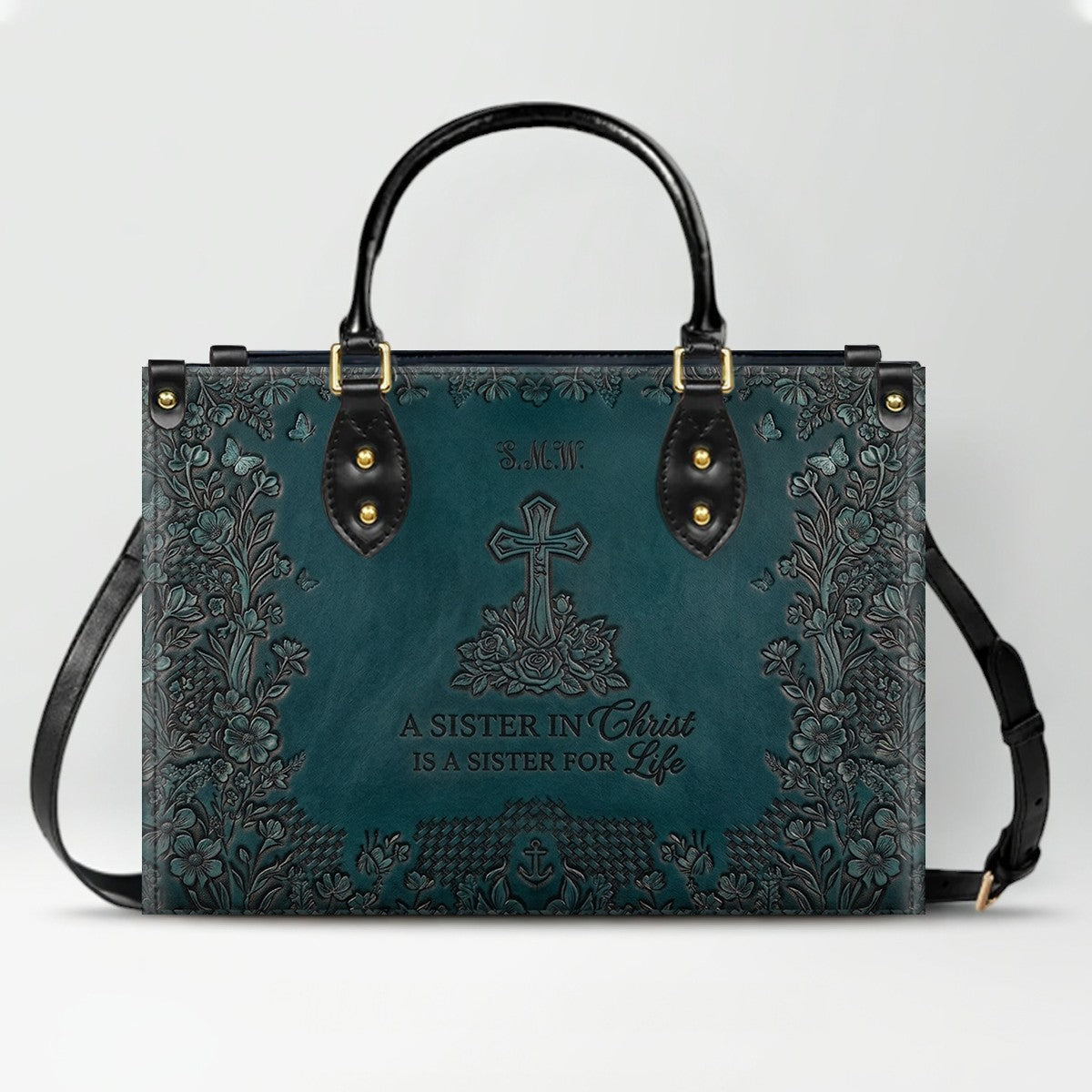 Personalized Leather Handbag | Custom Christian Gifts for Women - Sister in Christ | CHRISTIANARTBAG CAB0371626