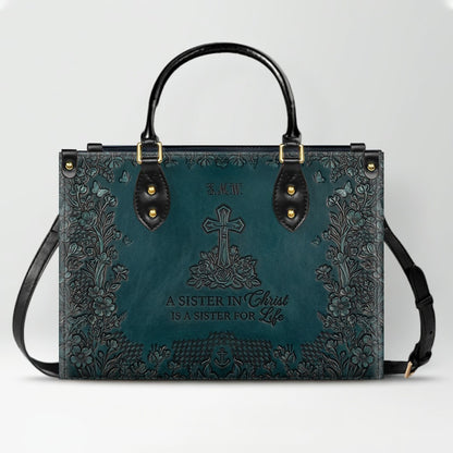 Personalized Leather Handbag | Custom Christian Gifts for Women - Sister in Christ | CHRISTIANARTBAG CAB0371626