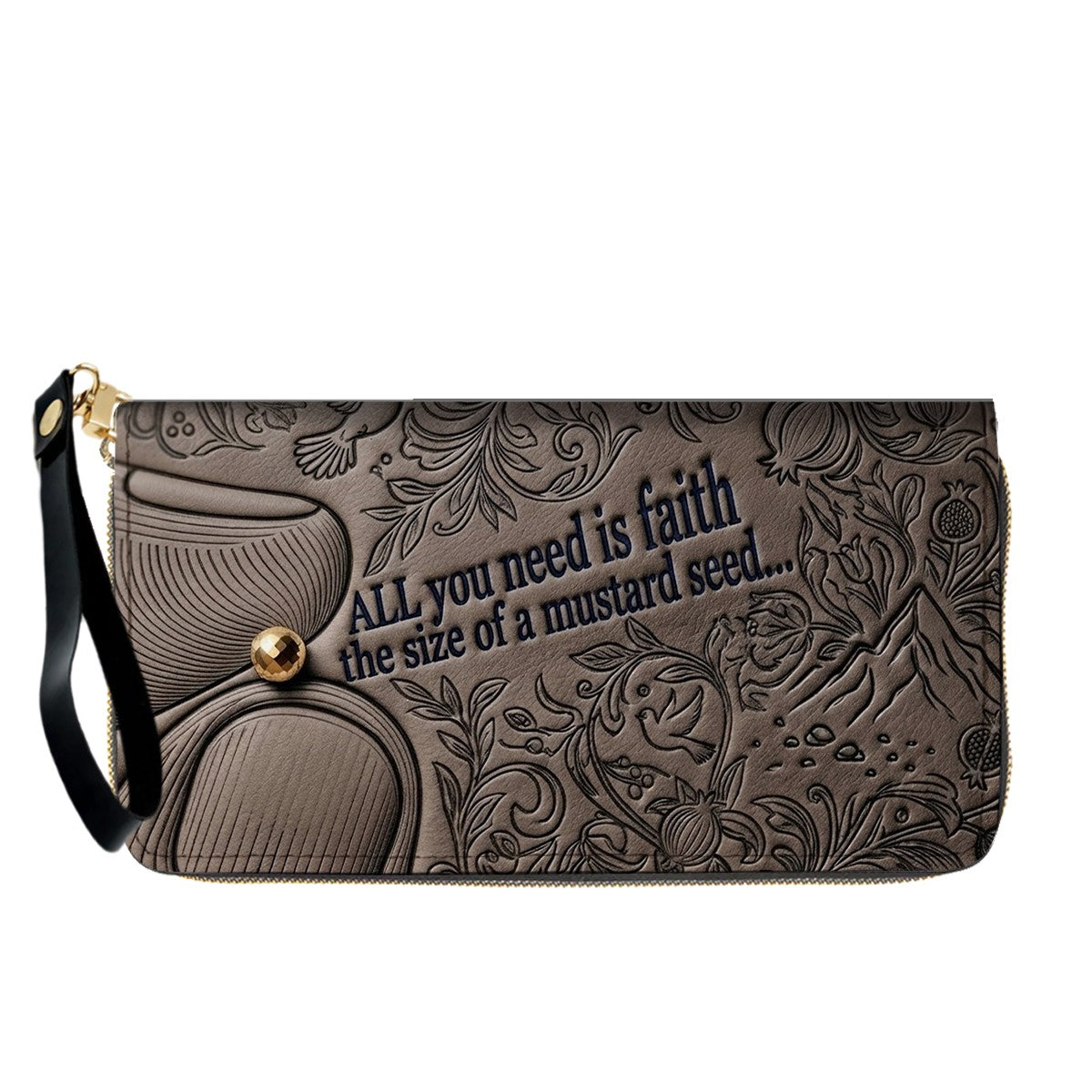 Personalized Leather Handbag "Faith as a Mustard Seed" | CHRISTIANARTBAG 02080526