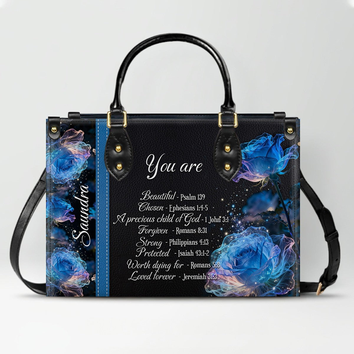 Personalized Leather Handbag with Bible Verses – Custom Christian Gift for Women | CHRISTIANARTBAG CAB010202426
