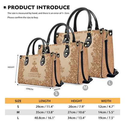 Personalized Leather Handbag | Custom Christian Gifts for Women - Sister in Christ | CHRISTIANARTBAG CAB0371626