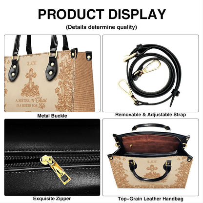 Personalized Leather Handbag | Custom Christian Gifts for Women - Sister in Christ | CHRISTIANARTBAG CAB0371626