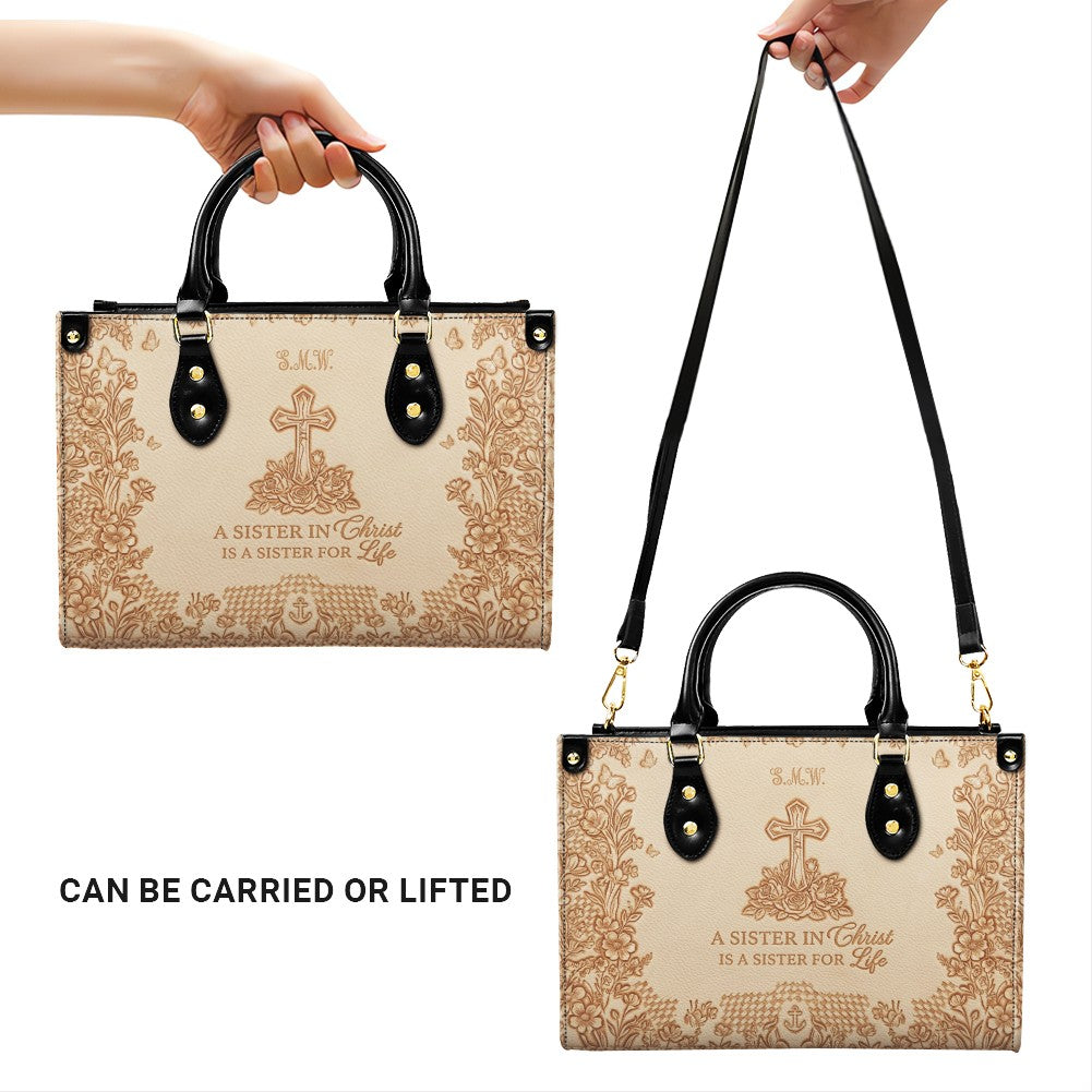 Personalized Leather Handbag | Custom Christian Gifts for Women - Sister in Christ | CHRISTIANARTBAG CAB0371626