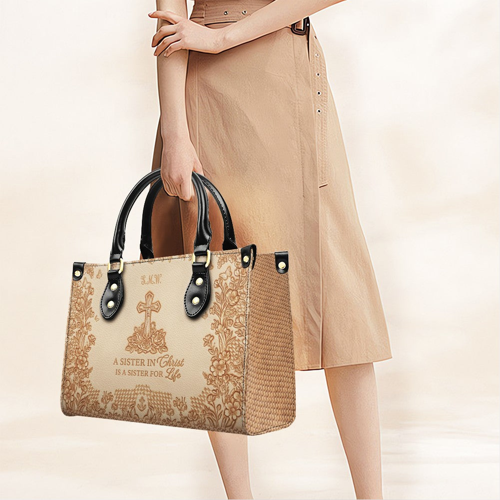 Personalized Leather Handbag | Custom Christian Gifts for Women - Sister in Christ | CHRISTIANARTBAG CAB0371626