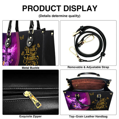 Personalized Christian Leather Handbag by CHRISTIANARTBAG - Custom Bible Verse Cross & Wings Design - Faith-Based Gift for Women CAB0141726