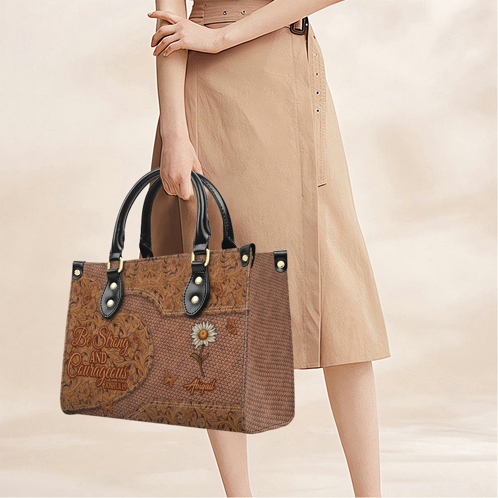 Personalized Christian Leather Handbag for Women - Custom Bible Verse Western Style Tote Bag CAB0212425