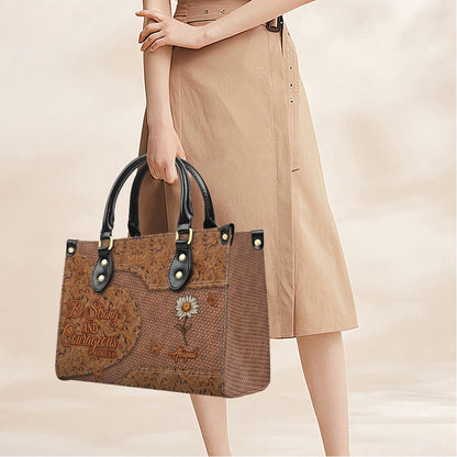 Personalized Christian Leather Handbag for Women - Custom Bible Verse Western Style Tote Bag CAB0212425