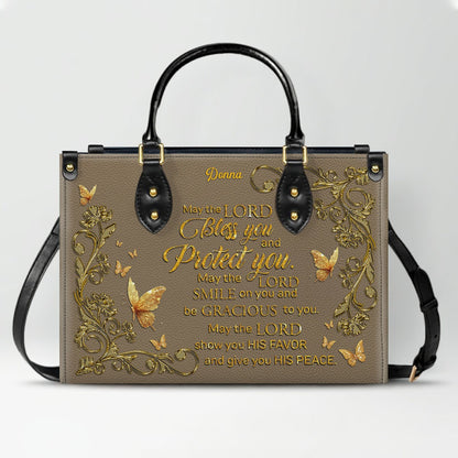 CHRISTIANARTBAG Personalized Leather Handbag - Custom Bible Verse Tote Bag for Christian Women - Religious Cross Body Purse - Mother’s Day Gift