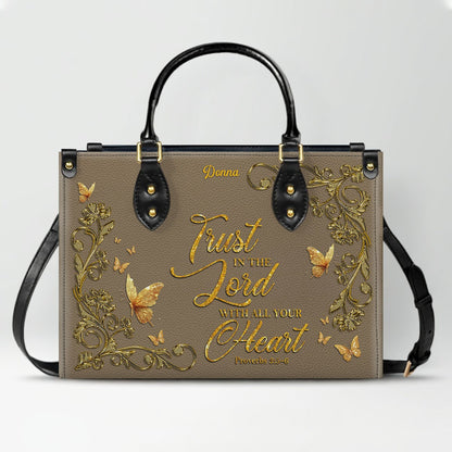 CHRISTIANARTBAG Personalized Leather Handbag - Custom Bible Verse Tote Bag for Christian Women - Religious Cross Body Purse - Mother’s Day Gift