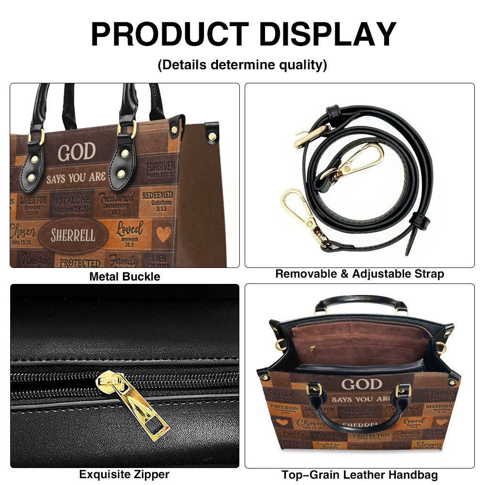 Christianartbag Handbags, God Says You Are Leather Bags, Personalized Bags, Gifts for Women, Christmas Gift, CABLTB01040823.