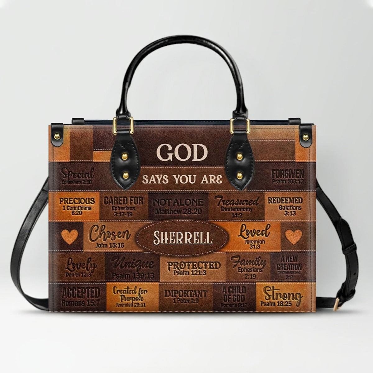 Christianartbag Handbags, God Says You Are Leather Bags, Personalized Bags, Gifts for Women, Christmas Gift, CABLTB01040823.