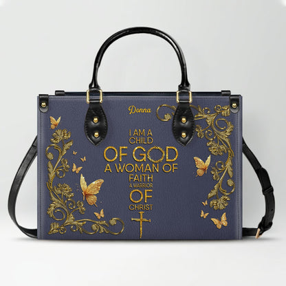 CHRISTIANARTBAG Personalized Leather Handbag - Custom Bible Verse Tote Bag for Christian Women - Religious Cross Body Purse - Mother’s Day Gift