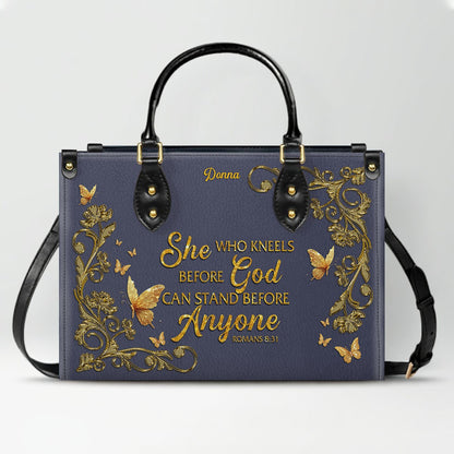 CHRISTIANARTBAG Personalized Leather Handbag - Custom Bible Verse Tote Bag for Christian Women - Religious Cross Body Purse - Mother’s Day Gift