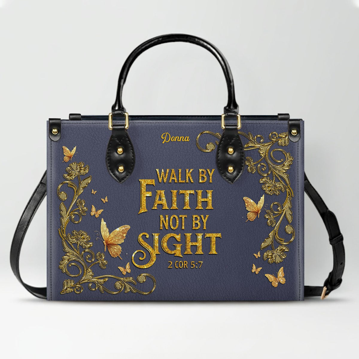 CHRISTIANARTBAG Personalized Leather Handbag - Custom Bible Verse Tote Bag for Christian Women - Religious Cross Body Purse - Mother’s Day Gift