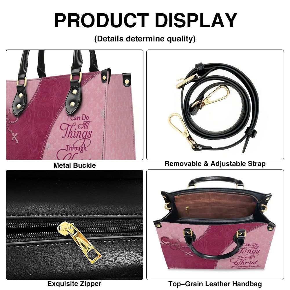 Christian Leather Purse with Personalized Name & Custom Bible Verse | CHRISTIANARTBAG Luxury Bag