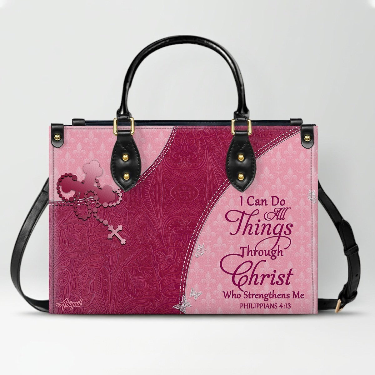 Christian Leather Purse with Personalized Name & Custom Bible Verse ...