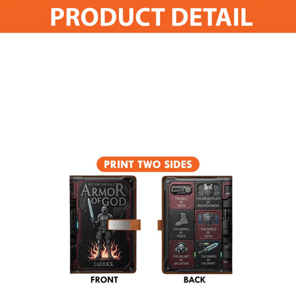 Premium Custom Leather Journal & Pen Set - Armor of God Collection | CHRISTIANARTBAG CAB016126