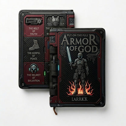 Premium Custom Leather Journal & Pen Set - Armor of God Collection | CHRISTIANARTBAG CAB016126