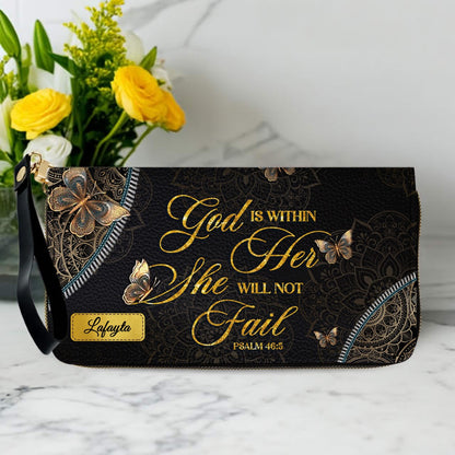 Personalized Leather Handbag for Women - Custom Bible Verse Tote Bag - Christian Gift with Butterfly & Mandala Design - CHRISTIANARTBAG CAB14926