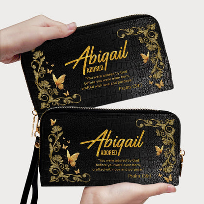 Personalized Black Leather Wallet for Women – Custom Name Bible Verse Christian Wallet – Faith Gift by CHRISTIANARTBAG