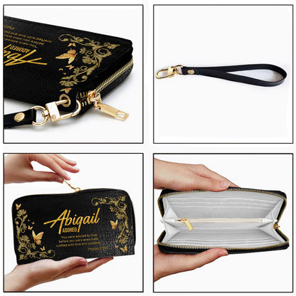 Personalized Black Leather Wallet for Women – Custom Name Bible Verse Christian Wallet – Faith Gift by CHRISTIANARTBAG