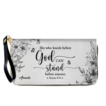 CHRISTIANARTBAG Personalized SET White Leather Bag with Wallet - Custom Bible Verse Handbag - Floral Christian Gifts for Her - Numbers 6:24-26 Blessing Tote