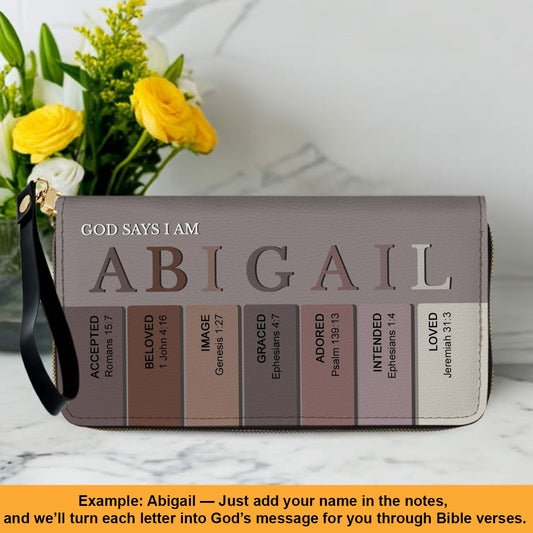 Christianartbag Clutch Purse, Uncover the sacred meaning of your name - Personalized Clutch Purse - Christian Gifts For Women, CAB0153025