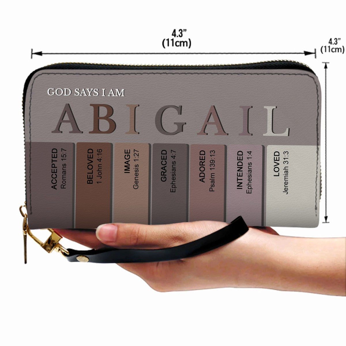 SET - Personalized Leather Tote Bag with Bible Verses – Uncover the sacred meaning of your name – Custom Faith-Inspired Handbag | CHRISTIANARTBAG Leather TOTE Bag