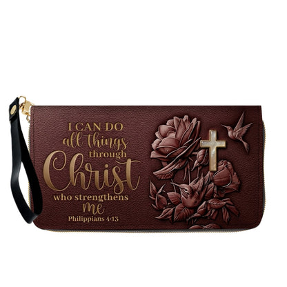 Custom Name Christian Leather Handbag & Wallet Set - Personalized Bible Verse Tote Bag | CHRISTIANARTBAG 01072726