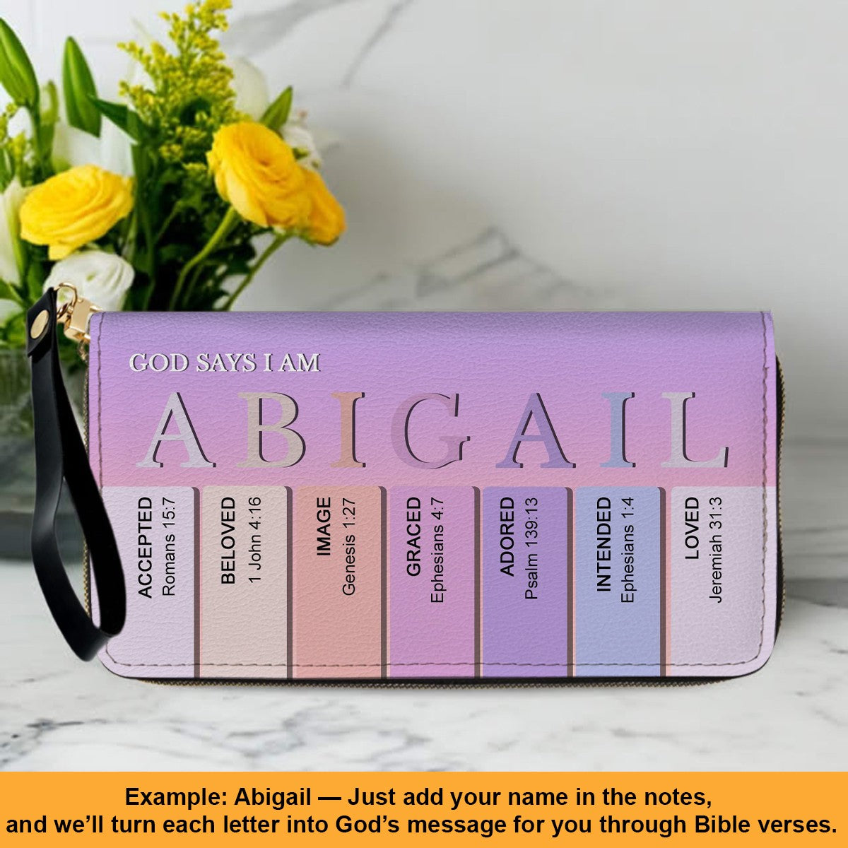 Christianartbag Clutch Purse, Uncover the sacred meaning of your name - Personalized Clutch Purse - Christian Gifts For Women, CAB0153025