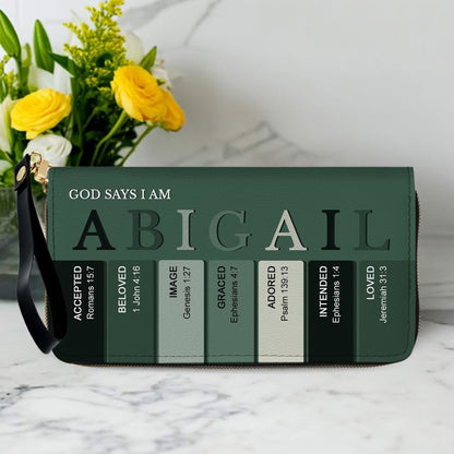 Uncover the sacred meaning of your name - Custom Name & Month Flower - Personalized Leather Handbag - CHRISTIANARTBAG 01181125