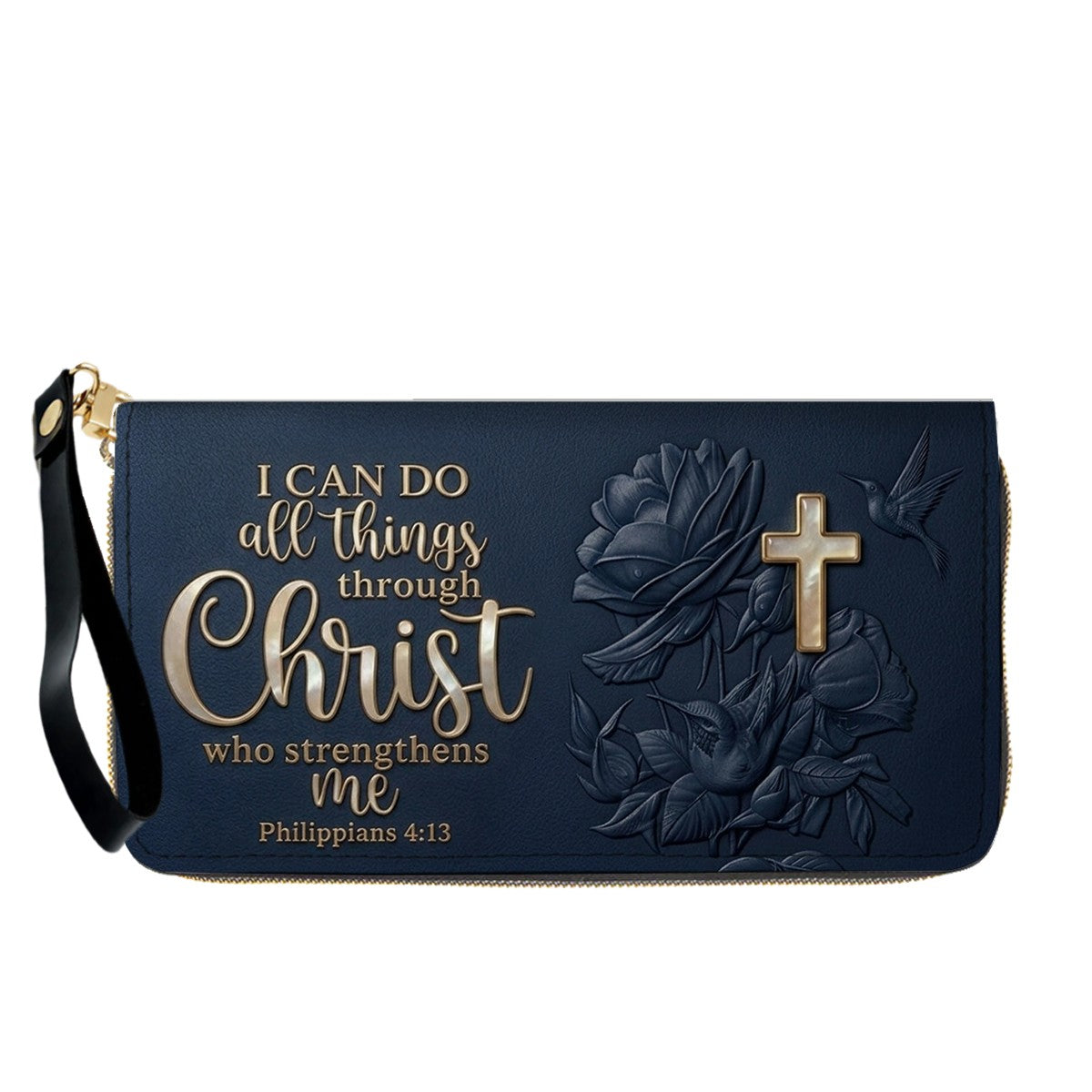 Custom Name Christian Leather Handbag & Wallet Set - Personalized Bible Verse Tote Bag | CHRISTIANARTBAG 01072726