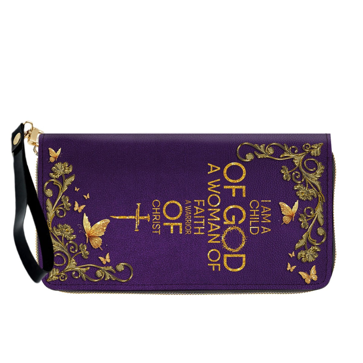 Personalized Leather Handbag with Custom Name & Bible Verse - Personalized Christian Leather Handbag & Wallet Set | CHRISTIANARTBAG™ CAB01012626