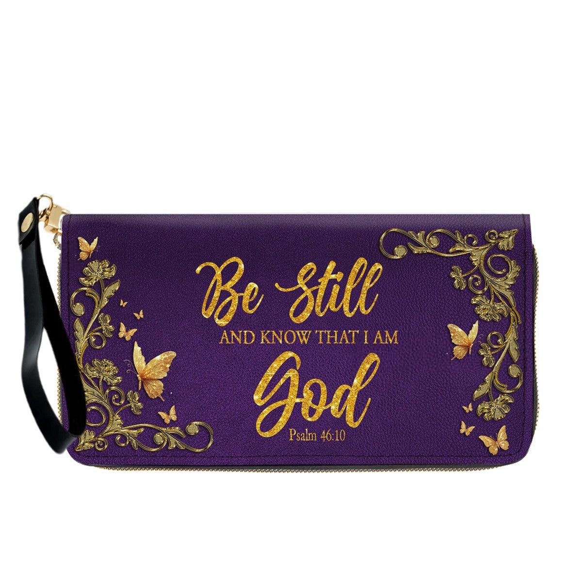 Personalized Leather Handbag with Custom Name & Bible Verse - Personalized Christian Leather Handbag & Wallet Set | CHRISTIANARTBAG™ CAB01012626