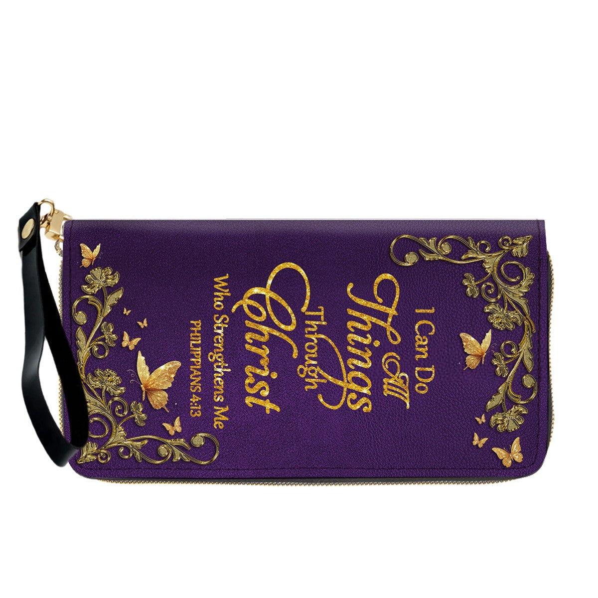 "I Can Do All Things" Inspirational Leather Bag & Wallet Set | CHRISTIANARTBAG™ CAB01042326