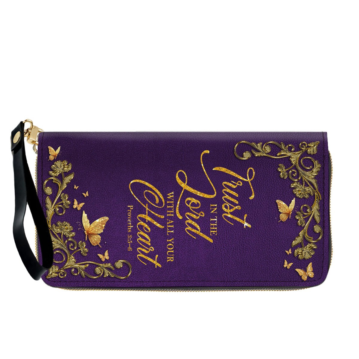 Personalized Leather Handbag with Custom Name & Bible Verse - Personalized Christian Leather Handbag & Wallet Set | CHRISTIANARTBAG™ CAB01012626