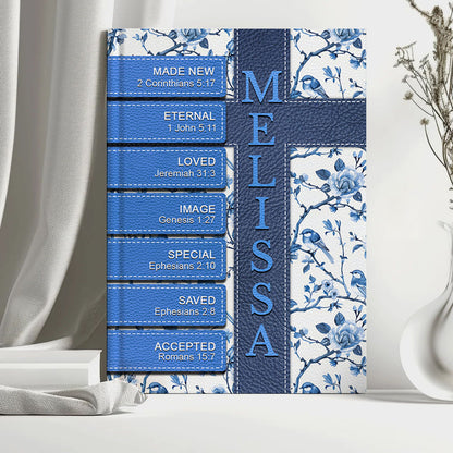 Personalized Leather Notebook – Custom Name with Each Letter Matched to a Unique Bible Verse