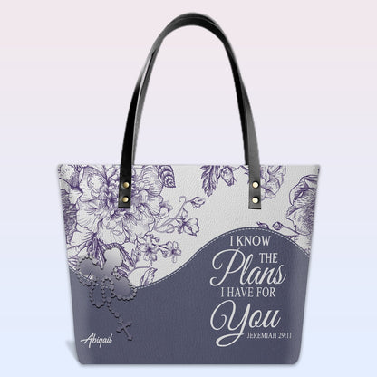 Personalized Christian Leather Tote Bag Luxury with Bible Verses – Custom Name Handbag by CHRISTIANARTBAG